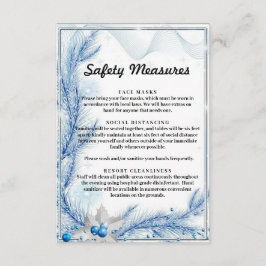Cartão De Informações Blue Pine Winter Safety Measures