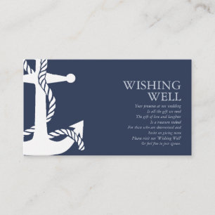 Cartão De Informações Blue Wave Anchor Wishing well V2 ID836