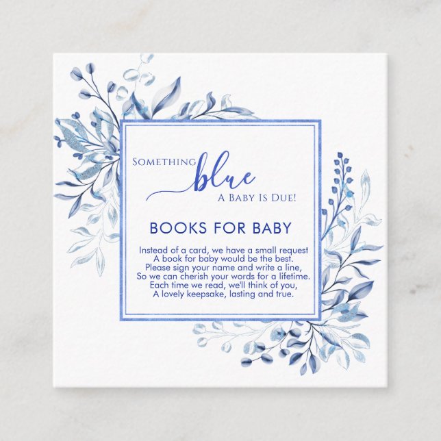 Cartão De Informações Blue Wildflower Something Blue Books for Baby   (Frente)