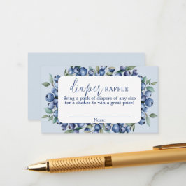 Cartão De Informações Blueberry Diaper Raffle Card