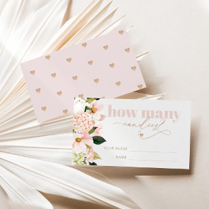 Cartão De Informações Blush, cor-de-rosa, cor-de-rosa, adivinhem quantas