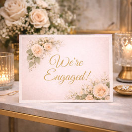 Cartão De Informações Blush Floral Engagement Enclosure Card