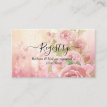 Blush Rosa Botanical Wedding Registry