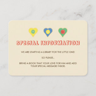 Cartão De Informações Boa Sorte Informações Inserts