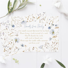 Cartão De Informações Boas-vindas Pequenos Livros de Flor Silvestre para