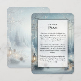 Cartão De Informações Boatos de um Casamento no Solstício de Inverno