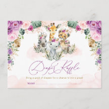 Bohemian Safari Jungle Chá de fraldas Raffle