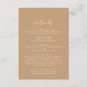 Cartão De Informações Boho Abstrato   Detalhes do Casamento de Cavalos F