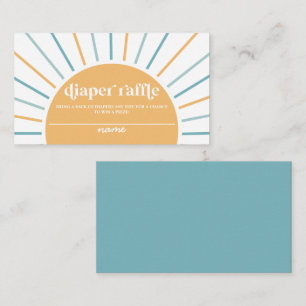 Cartão De Informações Boho Aqui Vem o Filho da Fralda Raffle