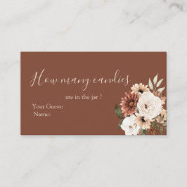 Cartão De Informações Boho Arch Terracota White Floral Quantas Canetas