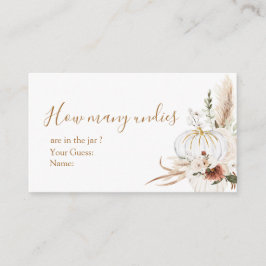 Cartão De Informações Boho Arch White Pumpkin Quantos Undies