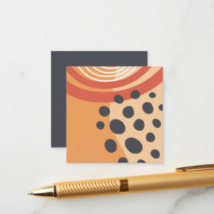 Cartão De Informações Boho arco-íris trabalho de arte colorido