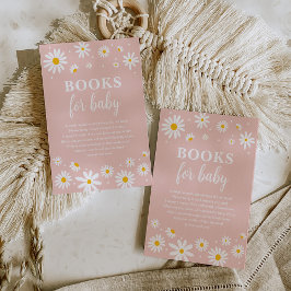 Cartão De Informações Boho Daisy Flores Books para Garota Bebê