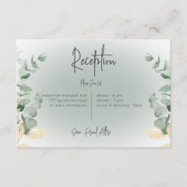 Cartão De Informações Boho Delicate Greenery Recepção Moderna