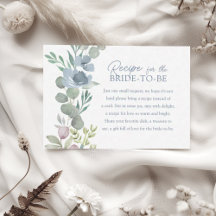 Boho Dusty Blue Recipe for the Bride Floral