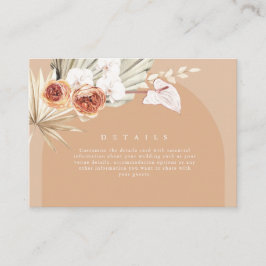 Cartão De Informações Boho Fall Floral Wedes