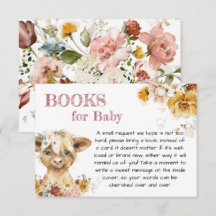 Boho Floral Highland Cow Books Para Bebê