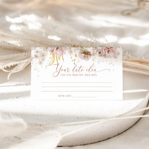 Cartão De Informações Boho floral ideias noturnas. Data jar