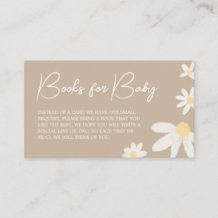 Cartão De Informações Boho Groovy Daisy Chás de fraldas Livros para Bebê