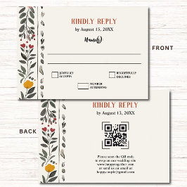 Cartão De Informações Boho Letterpress Style Skeleton Tarot Wedding RSVP