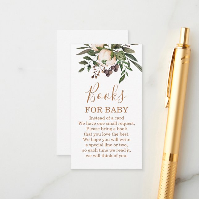 Cartão De Informações Boho Nursery books for baby Enclosure Card (Frente/Verso In Situ)