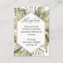 Cartão De Informações Boho Palm Folaf Wedding Frame