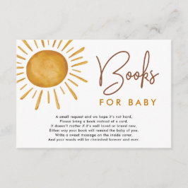 Cartão De Informações Boho Ray de Livros Sunshine para Bebê