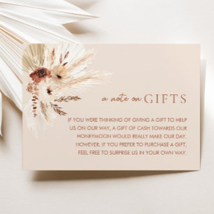 Cartão De Informações Boho Rust Terracotta Casamento Desejando Bem Prese