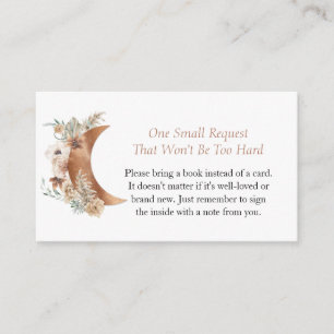 Cartão De Informações Boho Sexo Pedido de Livro de Chás de fraldas Neutr