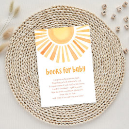 Cartão De Informações Boho sunshine fez mudo de livros para bebê