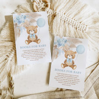 Boho Teddy Bear Blue Balloon Livros para Bebê Boy
