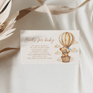 Cartão De Informações Boho Teddy Bear Livros De Chá de fraldas