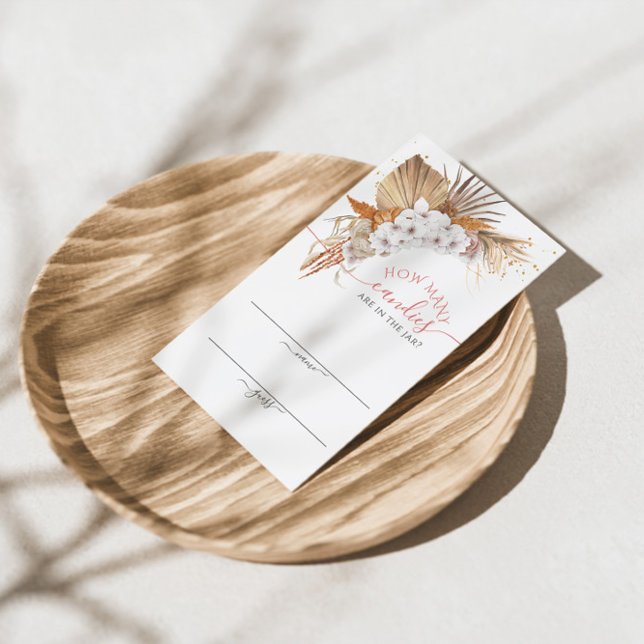 Cartão De Informações Boho Terracotta Quantas Candies Card (Criador carregado)