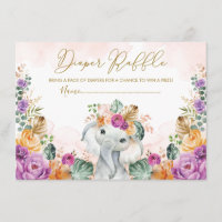Boho Tropical Autumn Elephant Baby Fralda Raffle