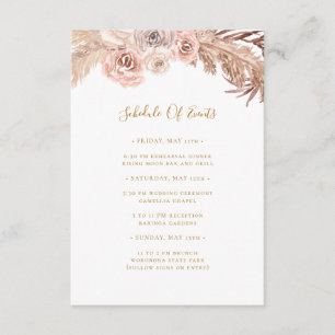Cartão De Informações Boho Tropical Botânica Calendário de eventos