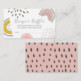 Cartão De Informações Boho Watermelon Chá de fraldas Fralda Raffle