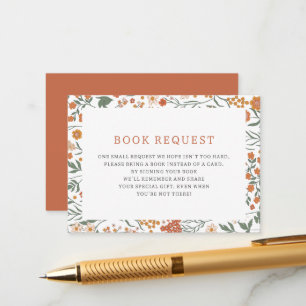 Cartão De Informações Boho Wildflower Book Request