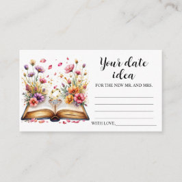 Cartão De Informações Boho Wildflower Date Night Card