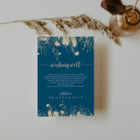 Boho Wildflower Marinho Wishing Bem