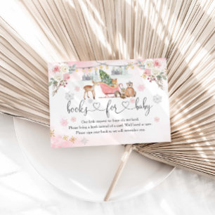 Cartão De Informações Boias Para Bebê De Animais De Floresta Rosa De Inv