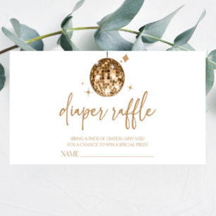 Cartão De Informações Bola Disco 'Bebê Disco' Fralda Raffle