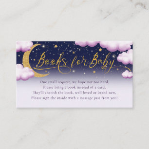 Cartão De Informações Bolas de Chá de fraldas de Garota Rosa-Rosa-Estrel