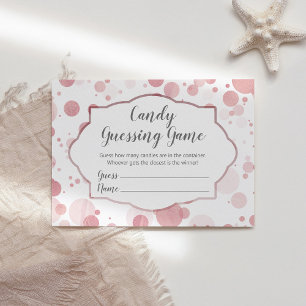 Cartão De Informações Bolinhas Adivinham Quantas Candies Trendy Rosa Dou
