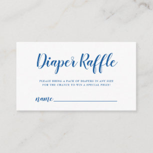 Cartão De Informações Bolinhas azuis brilhantes do bilhete de Rafffle da