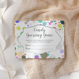 Cartão De Informações Bolinhas Coloridas Adivinham Quantas Candies Trend