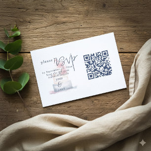 Cartão De Informações Bolo de caserna de água Ilustração Código QR