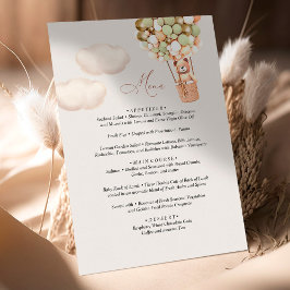 Cartão De Informações Boloha Balão de Urso para Chás de Bebê