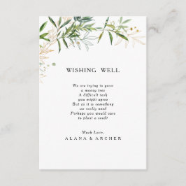 Cartão De Informações Bolsa Elegante de Boas-Vindas de Casamento de Oliv