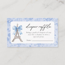 Bon Jour Be French Toile Blue Chá de fraldas