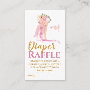 Cartão De Informações Bonita Fralda Ballerina Raffle Ticket Enclosure